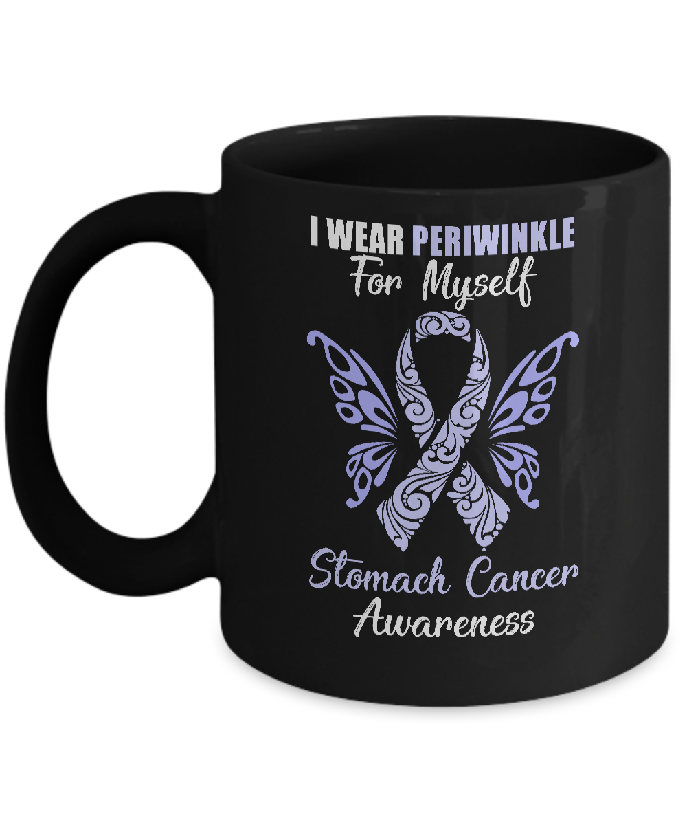 I Wear Periwinkle For Myself Stomach Cancer Awareness Gift Mug-Coffee Mug-11oz Mug-Black
