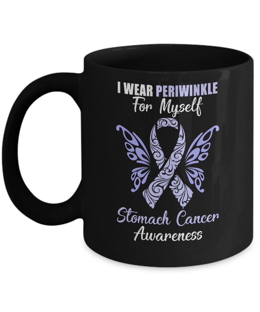 I Wear Periwinkle For Myself Stomach Cancer Awareness Gift Mug-Coffee Mug-11oz Mug-Black