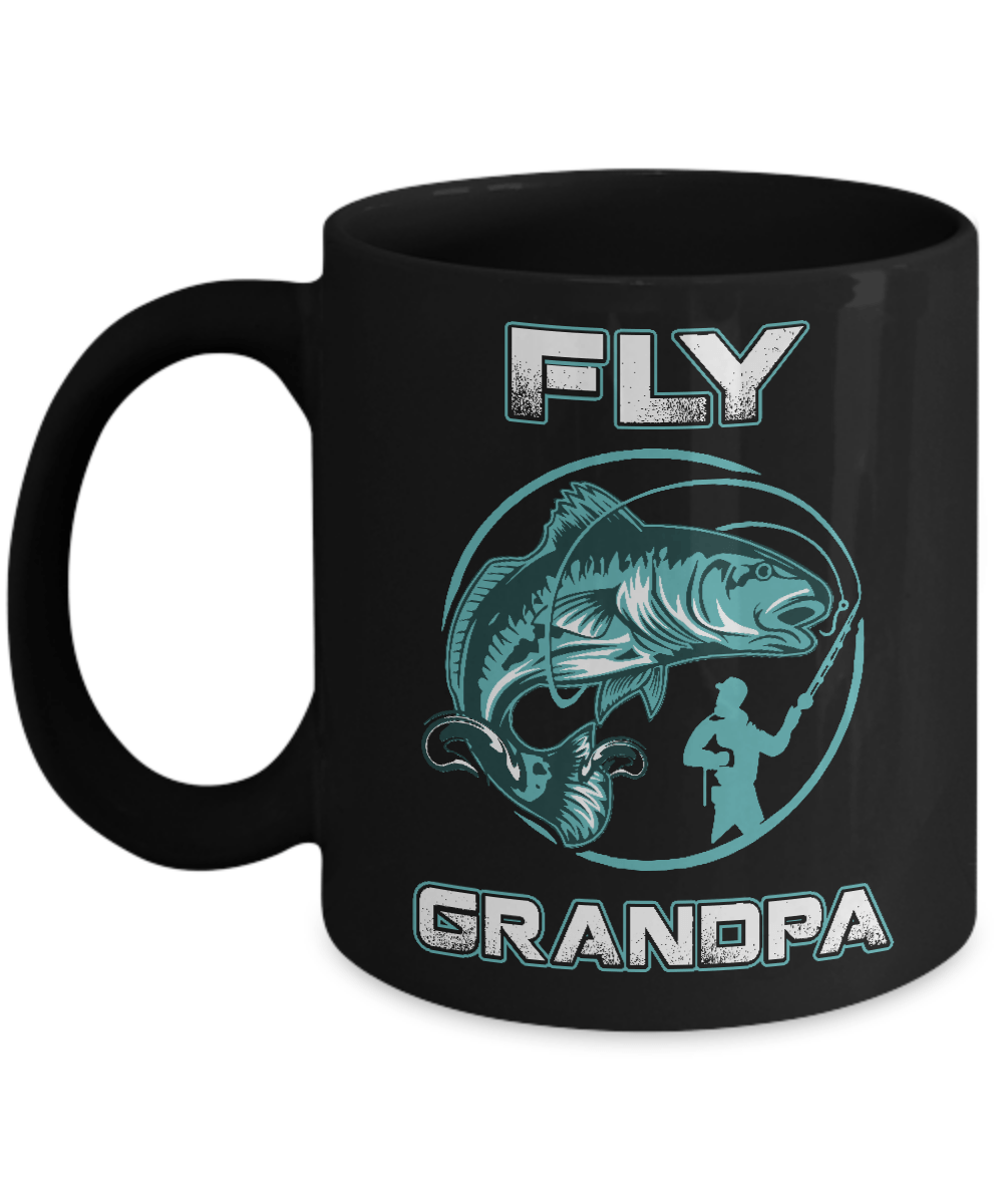 Fly Fishing Grandpa Mug-Coffee Mug-11oz Mug-Black