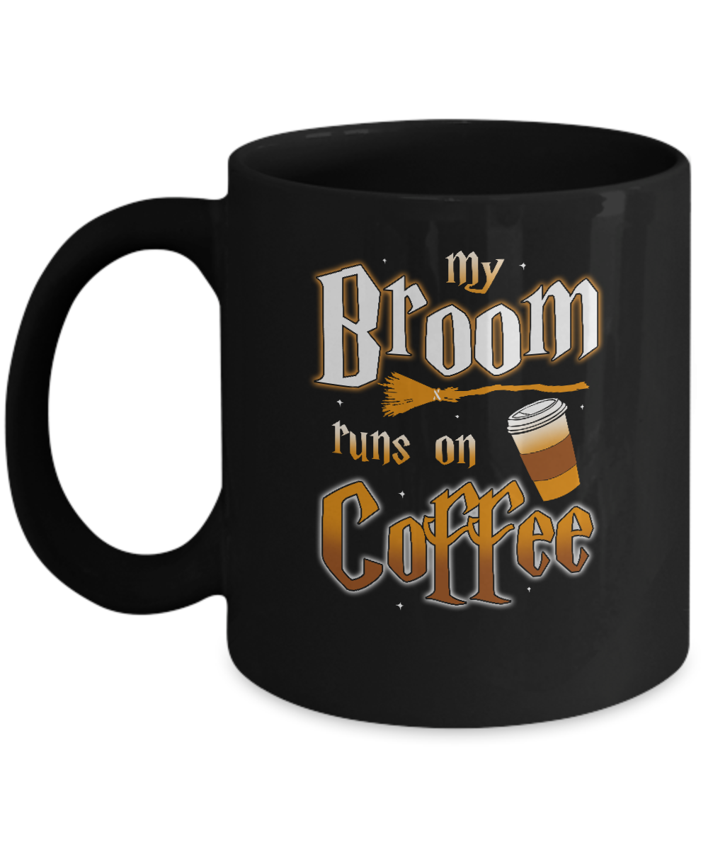 My Broom Runs On Coffee Halloween Witch Costume Mug