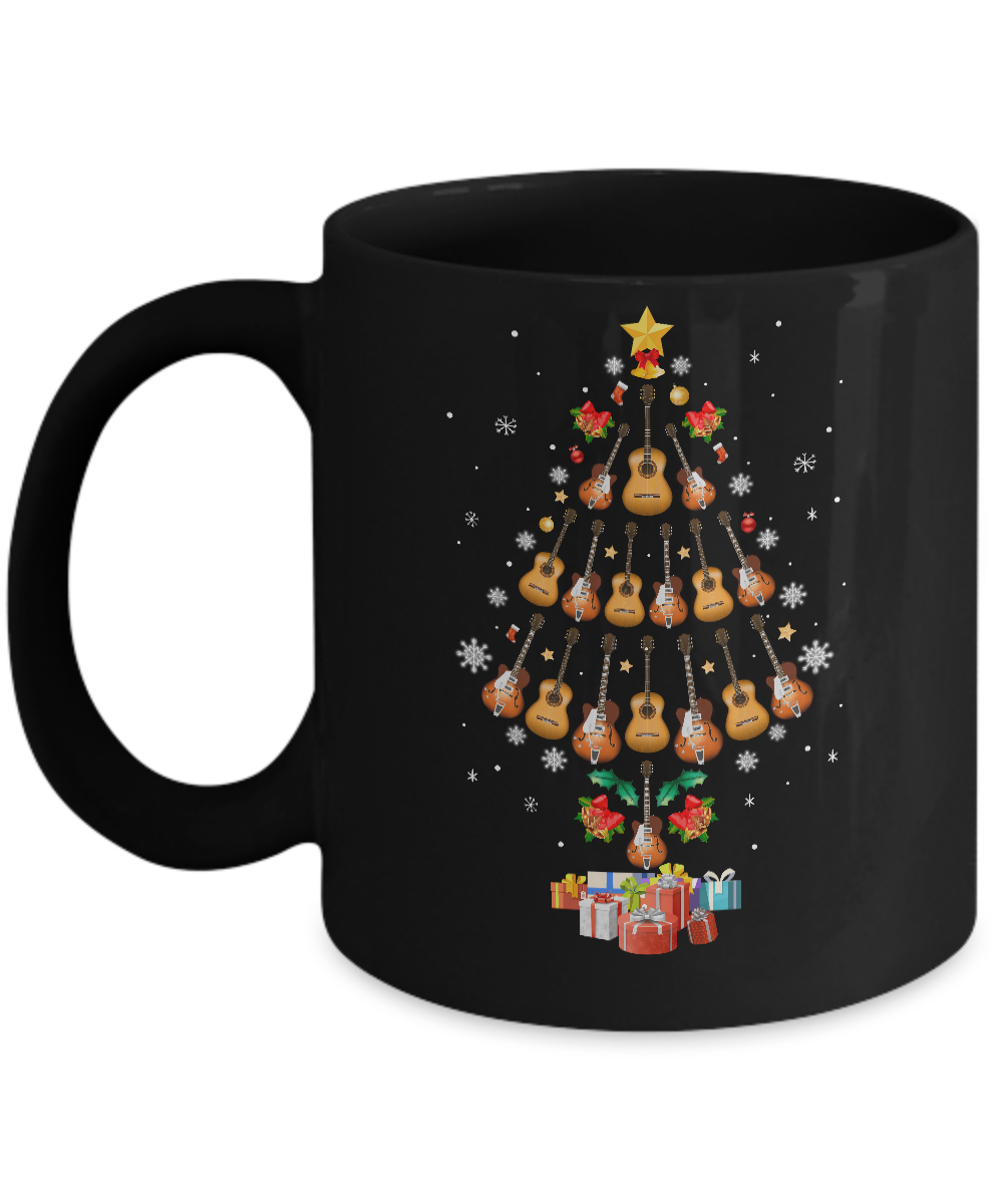 Music Guitar Christmas Tree Merry Xmas Gift Mug