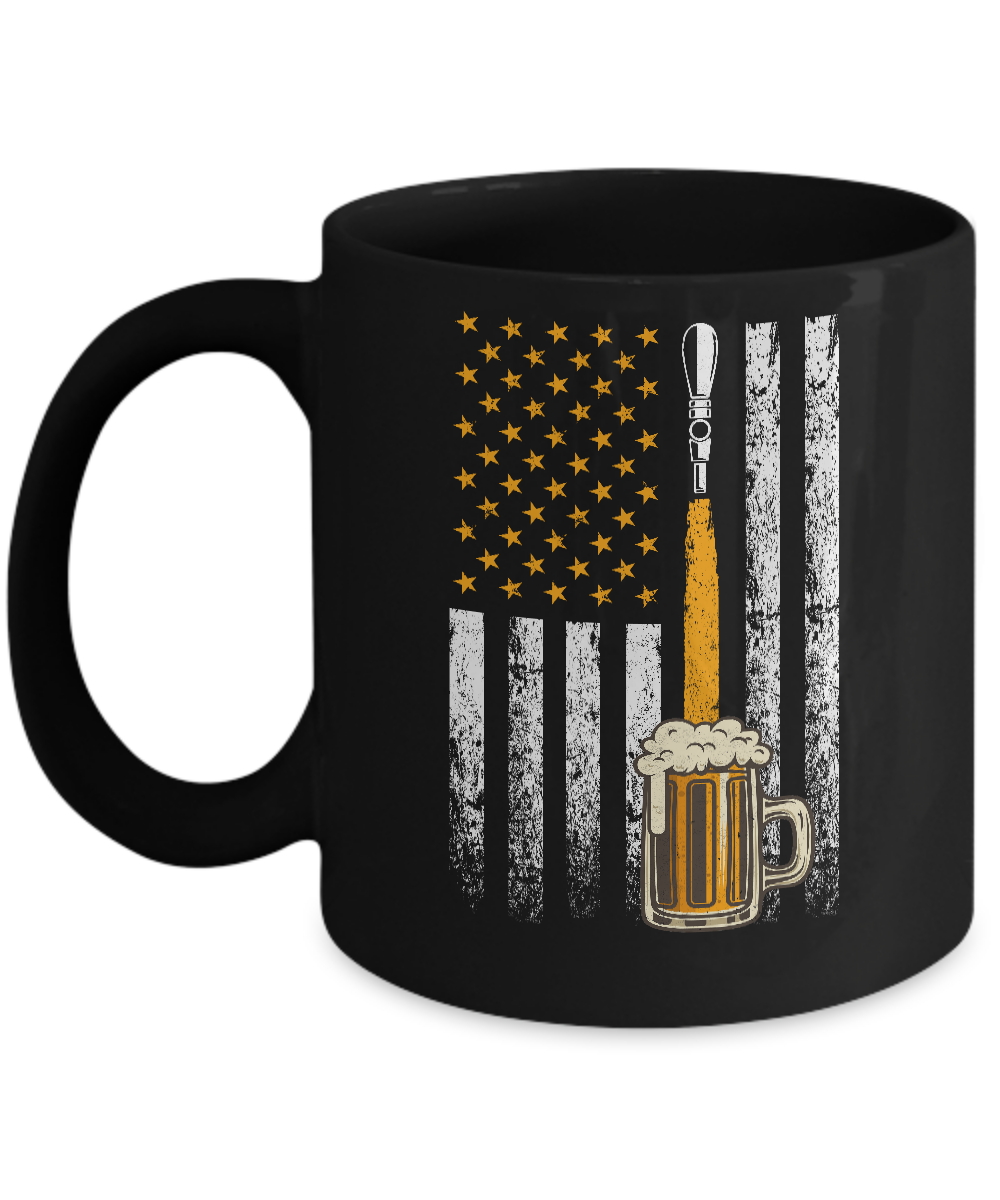 Craft Beer American Flag USA Mug
