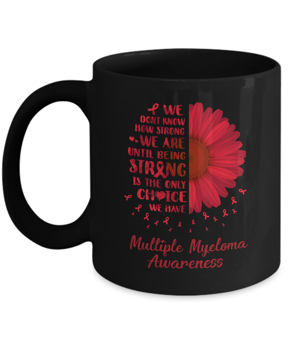 Being Strong Daisy Flower Burgundy Multiple Myeloma Mug-Coffee Mug-11oz Mug-Black