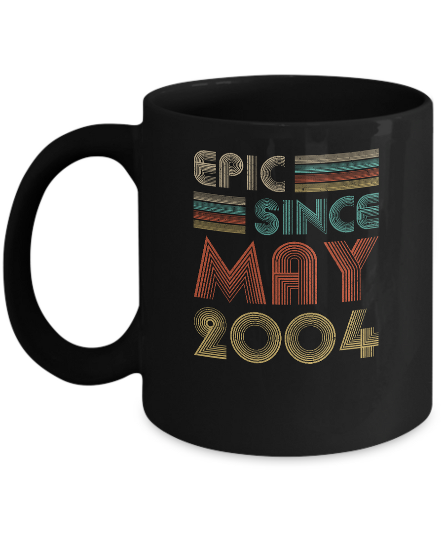 Epic Since May 2004 Vintage 17th Birthday Gifts Mug-Coffee Mug-11oz Mug-Black