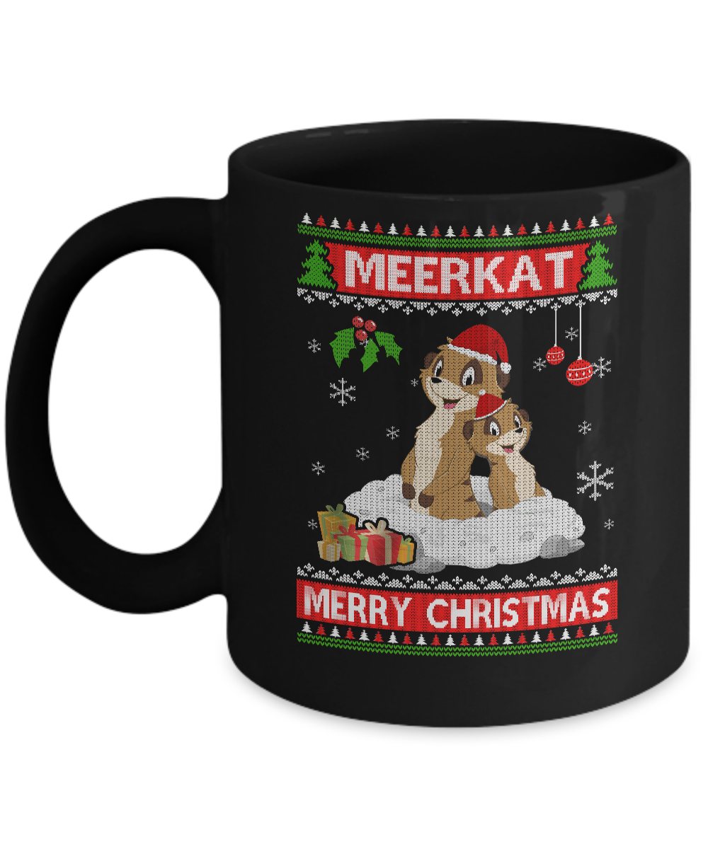 Meerkat Xmas Pajama Ugly Christmas Sweater Mug
