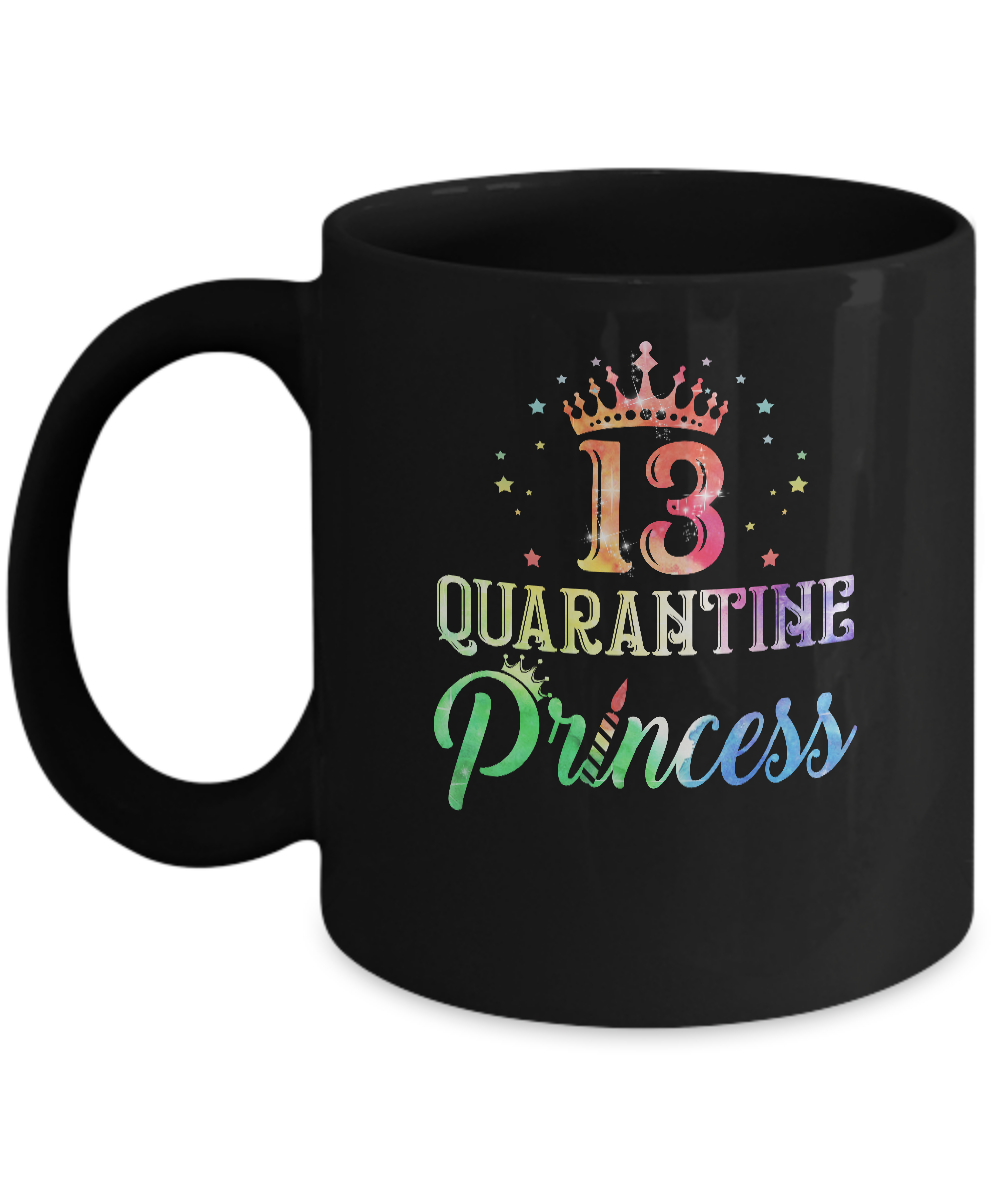 13 Quarantine Princess Happy Birthday Mug-Coffee Mug-11oz Mug-Black