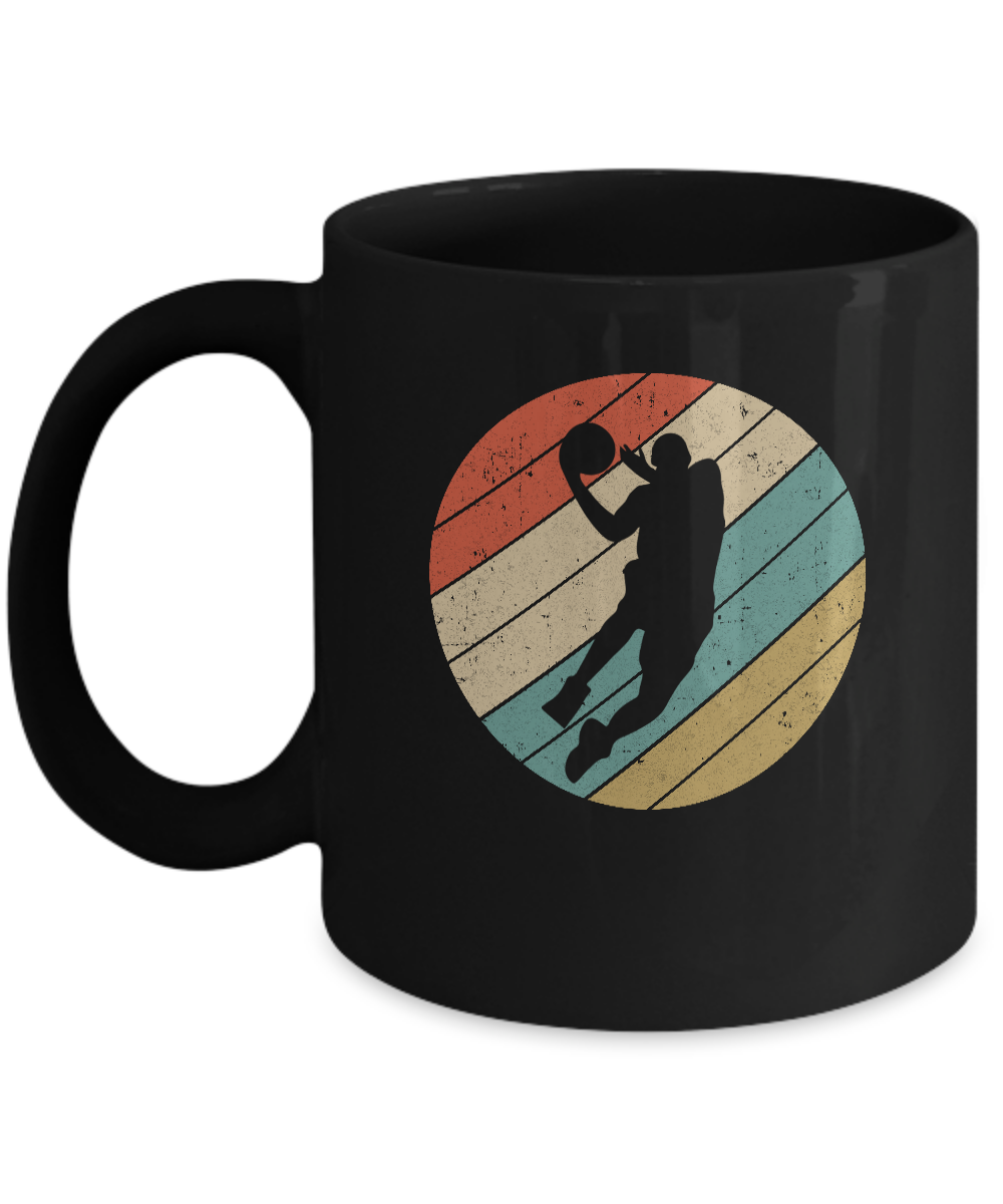 Retro Vintage Basketball Gifts Mug-Coffee Mug-11oz Mug-Black