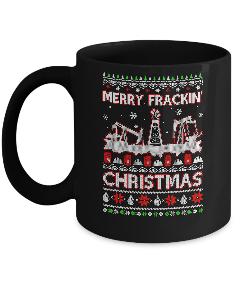 Oilfield Merry Fracking Christmas Ugly Sweater Gifts Mug