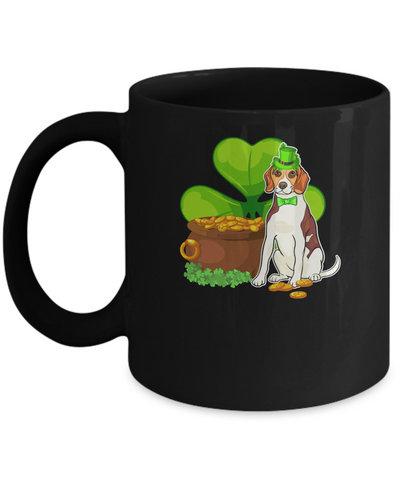 Beagle St Patrick's Day Irish Dog Lover Funny Gifts Mug-Coffee Mug-11oz Mug-Black