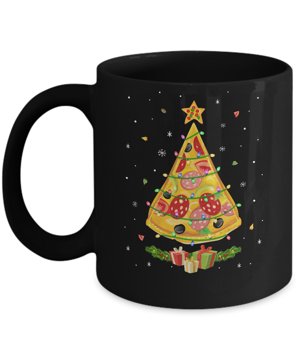 Pizza Christmas Pizza Slice Funny Christmas Tree Mug