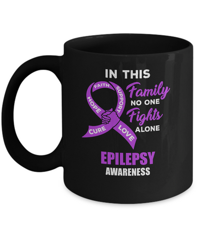 In This School No One Fights Epilepsy Awareness Alone Mug-Coffee Mug-11oz Mug-Black