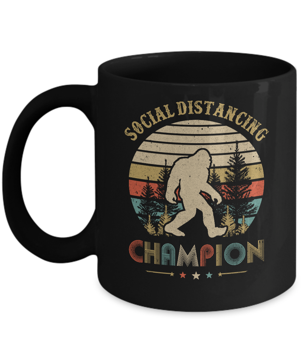Bigfoot Social Distancing Champion Mug