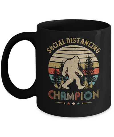 Bigfoot Social Distancing Champion Mug-Coffee Mug-11oz Mug-Black