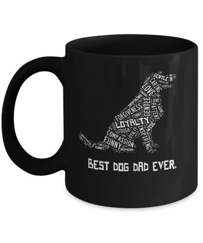 Best Dog Dad Ever Golden Retriever Lovers Mug-Coffee Mug-11oz Mug-Black