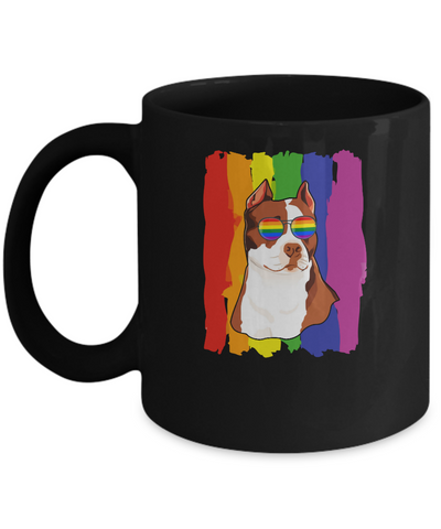 Funny Pit bull LGBT LGBT Pride Gifts Mug-Coffee Mug-11oz Mug-Black