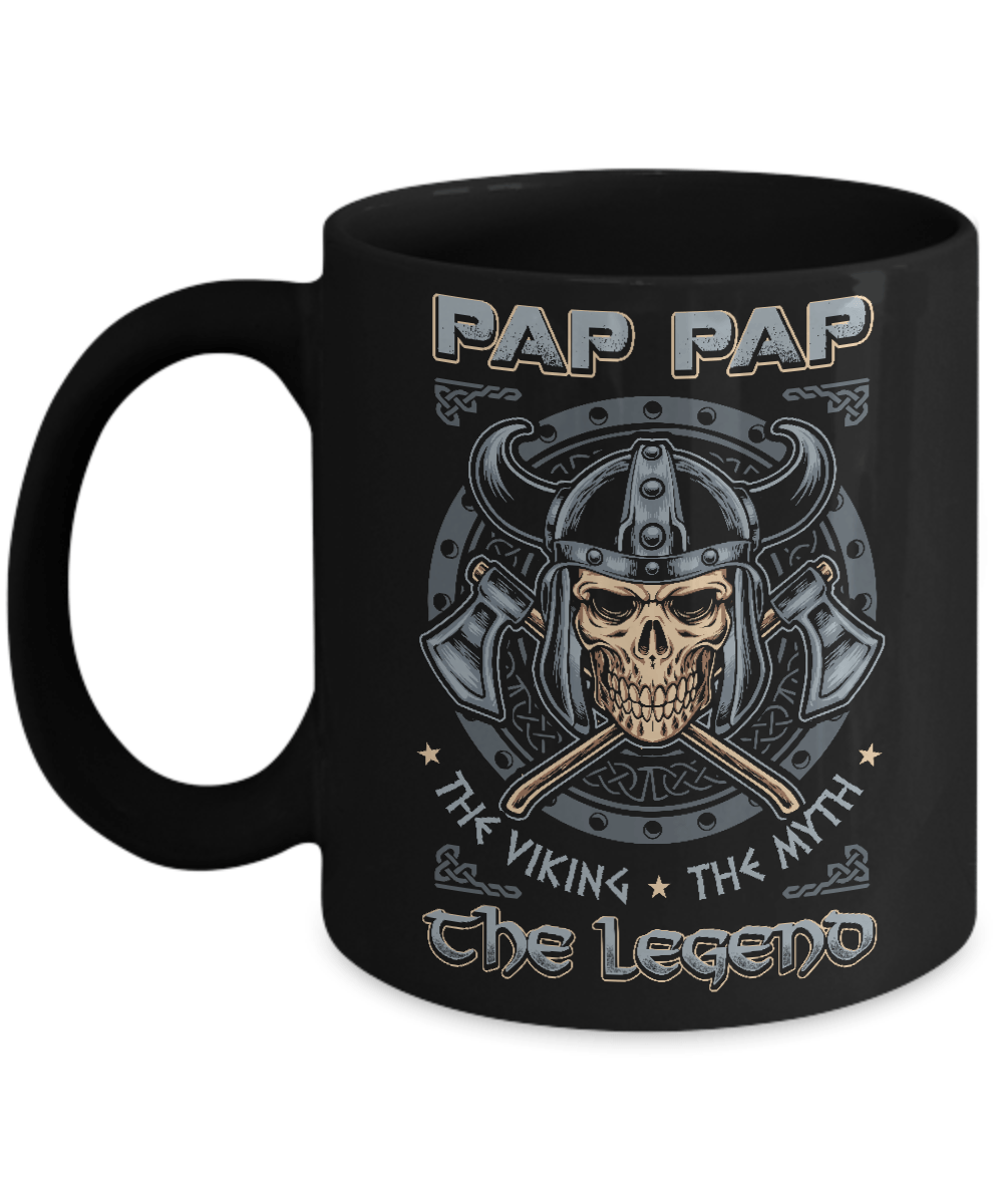 Pap Pap The Viking The Myth The Legend Mug-Coffee Mug-11oz Mug-Black