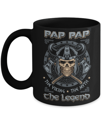 Pap Pap The Viking The Myth The Legend Mug-Coffee Mug-11oz Mug-Black