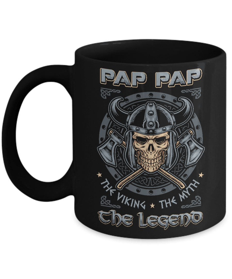 Pap Pap The Viking The Myth The Legend Mug-Coffee Mug-11oz Mug-Black