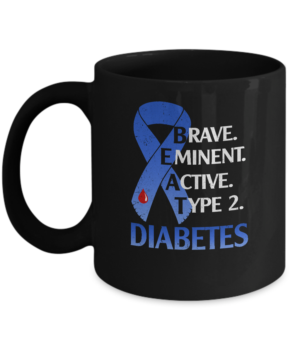 Beat Diabetes Support Type 2 Diabetes Awareness Mug