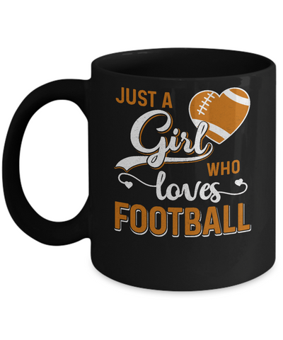 Just A Girl Who Loves Football Mug-Coffee Mug-11oz Mug-Black