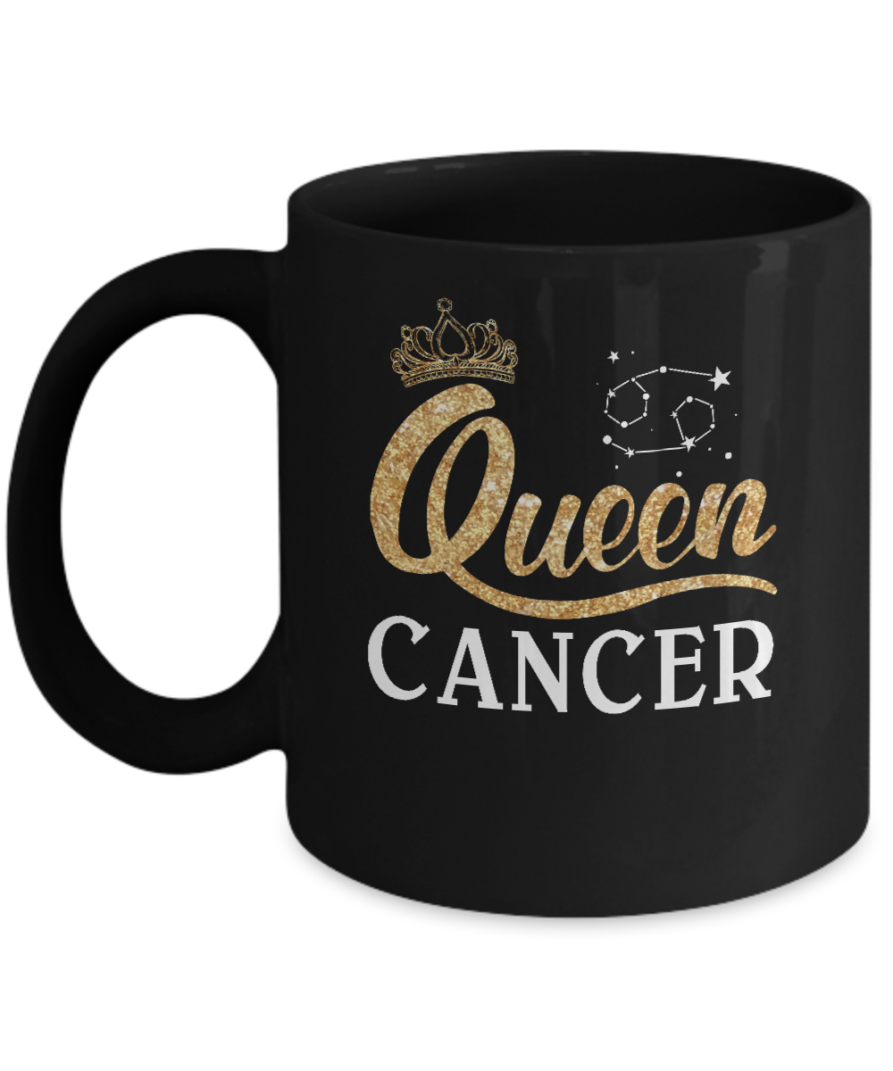 Queen Cancer Zodiac June July Birthday Gift Mug-Coffee Mug-11oz Mug-Black
