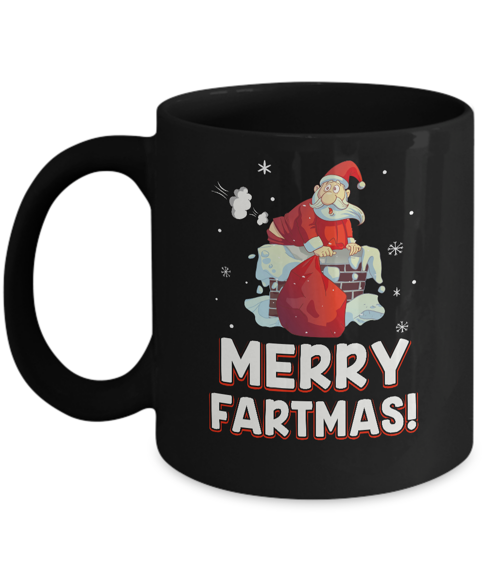 Funny Merry Fartmas Santa Claus Farting Christmas Mug