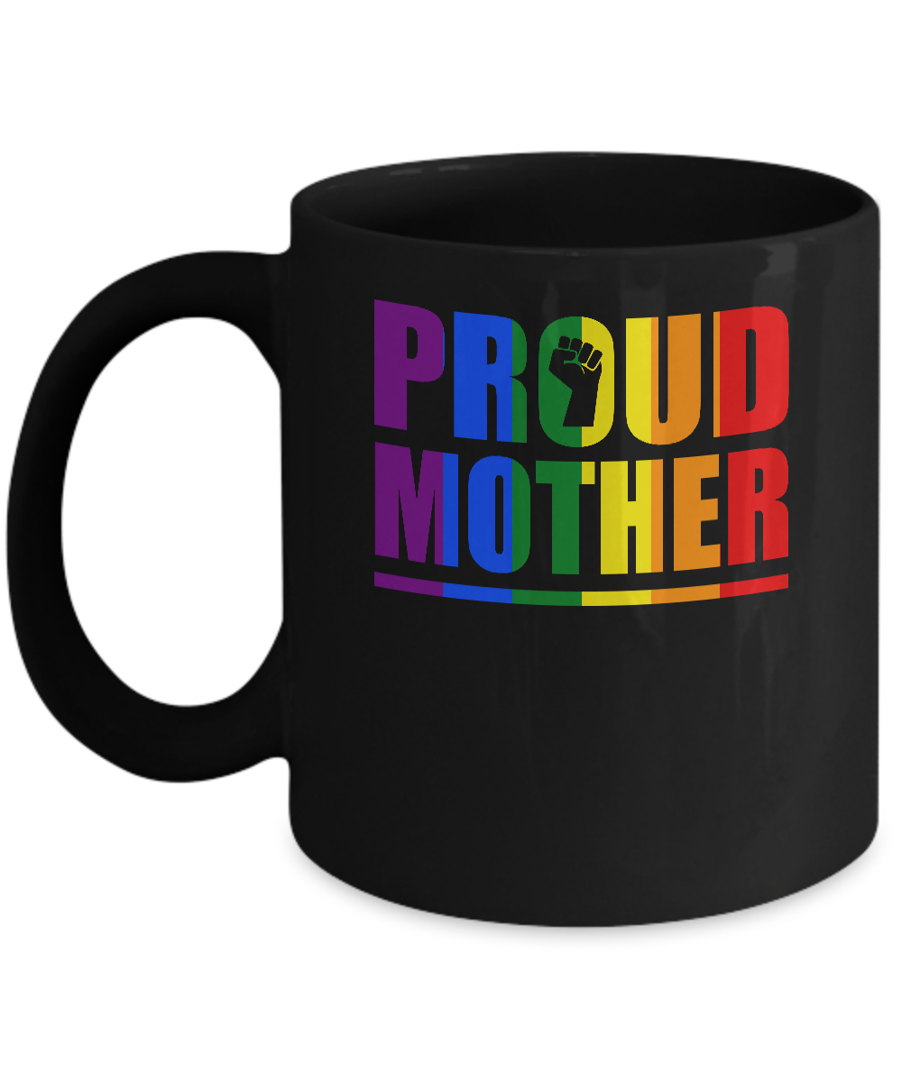 Proud Mother Lesbian Pride Month LGBT Mug-Coffee Mug-11oz Mug-Black