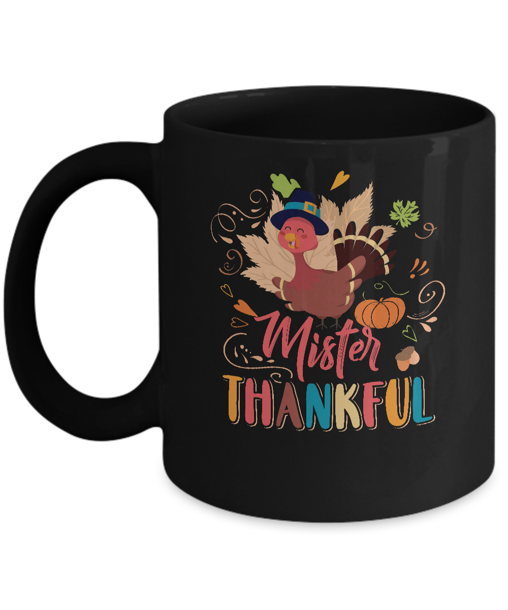 Cute Mister Thankful Turkey Thanksgiving Mug