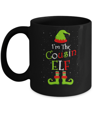 I'm The Cousin Elf Family Matching Funny Christmas Group Gift Mug-Coffee Mug-11oz Mug-Black