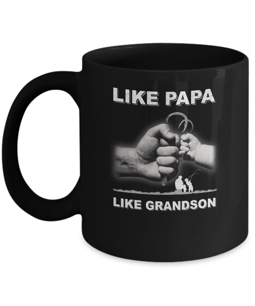Like Papa Like Grandson Fishing Fish Fathers Day Mug