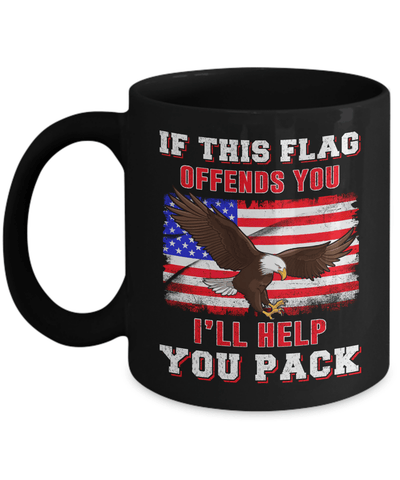 If This Flag Offends You I'll Help You Pack Mug-Coffee Mug-11oz Mug-Black