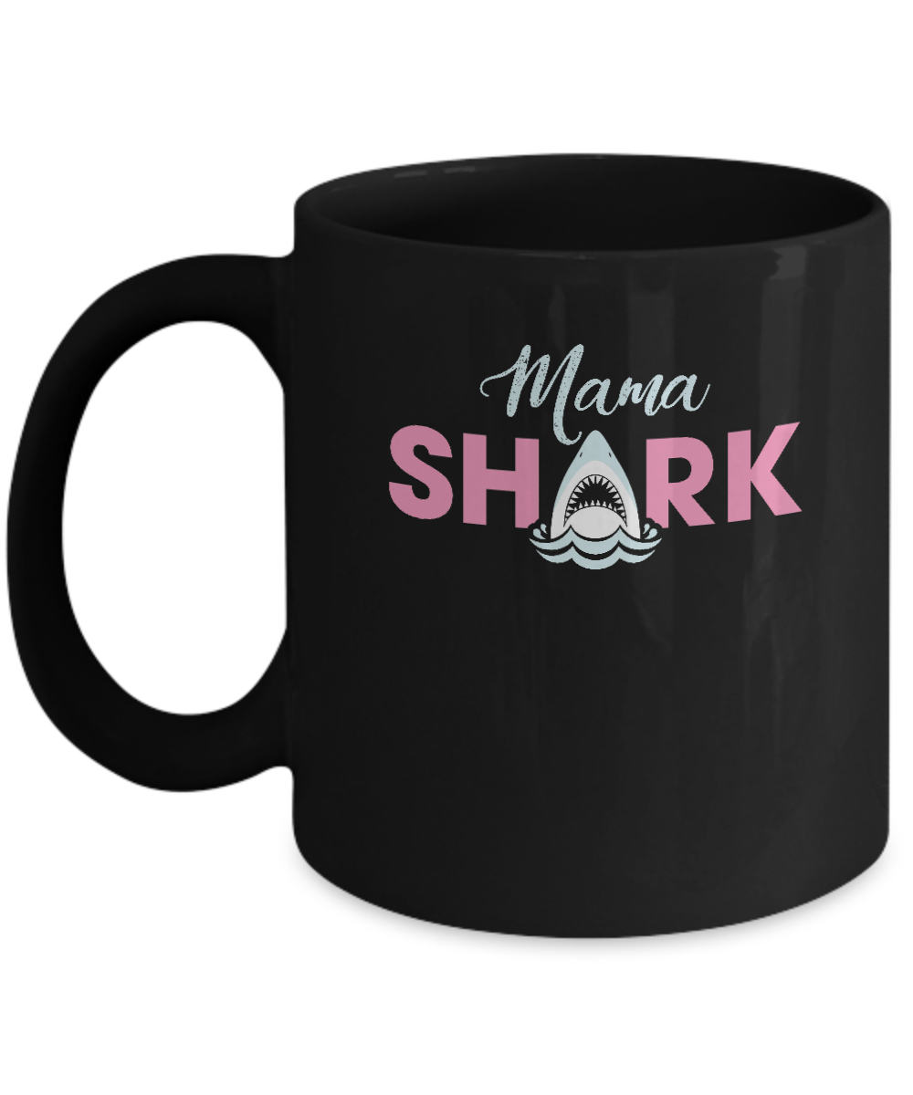 Mama Shark Lovers Best Mom Mug-Coffee Mug-11oz Mug-Black
