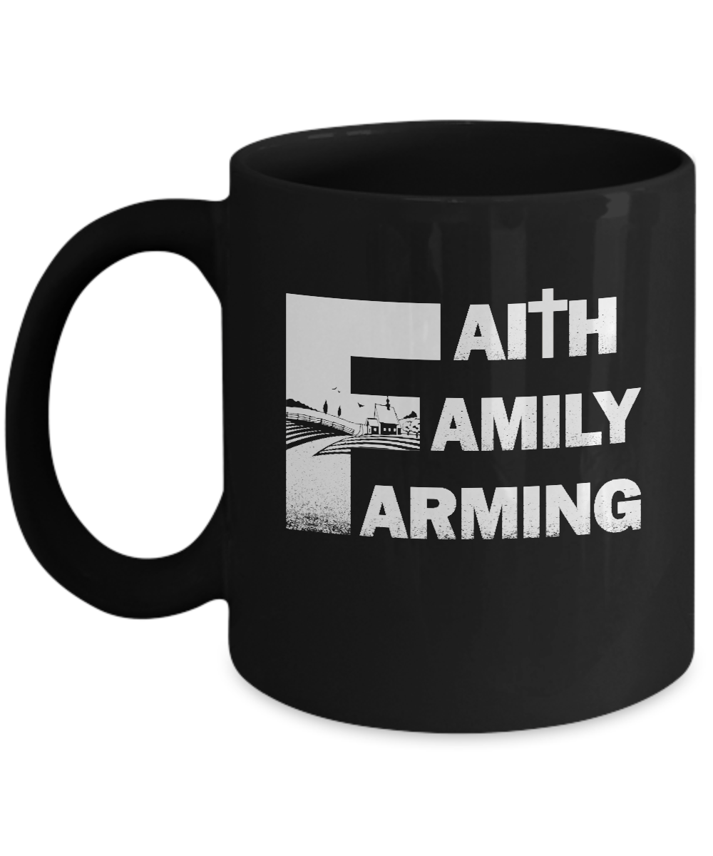 Faith Family Farming Farmer Mug-Coffee Mug-11oz Mug-Black
