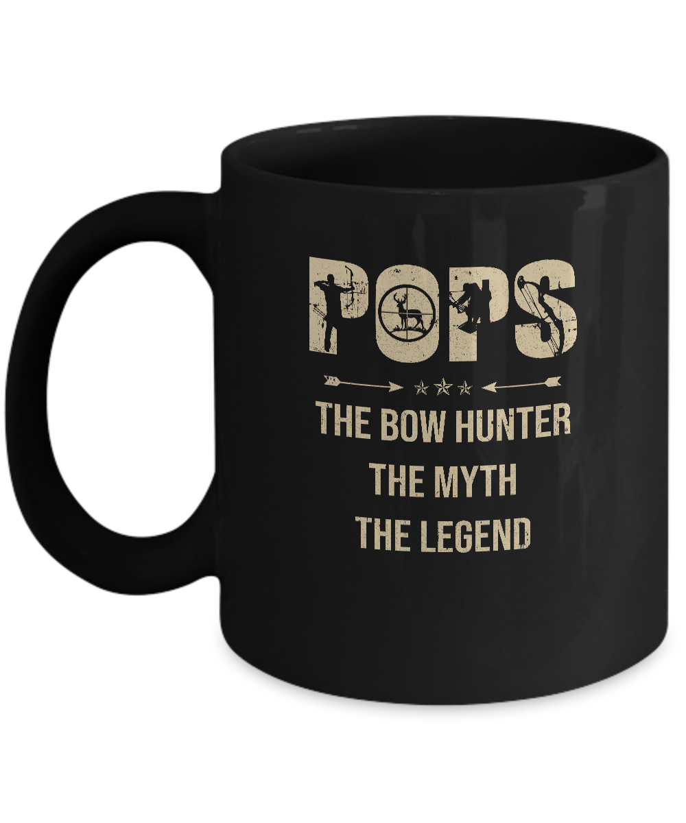 Pops The Bow Hunter The Myth The Legend Funny Hunting Mug