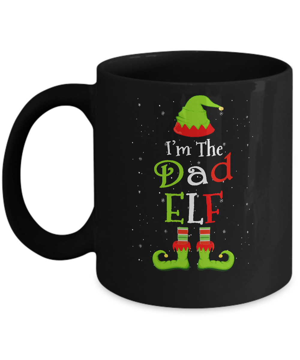 I'm The Dad Elf Family Matching Funny Christmas Group Gift Mug-Coffee Mug-11oz Mug-Black