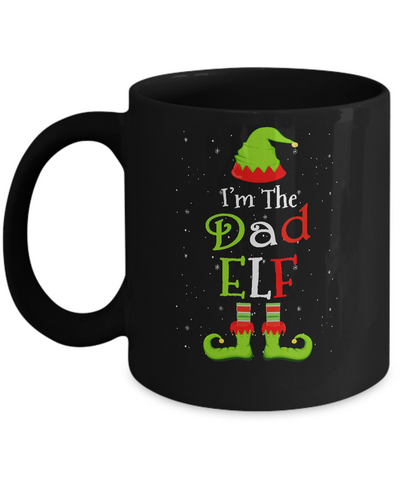 I'm The Dad Elf Family Matching Funny Christmas Group Gift Mug-Coffee Mug-11oz Mug-Black