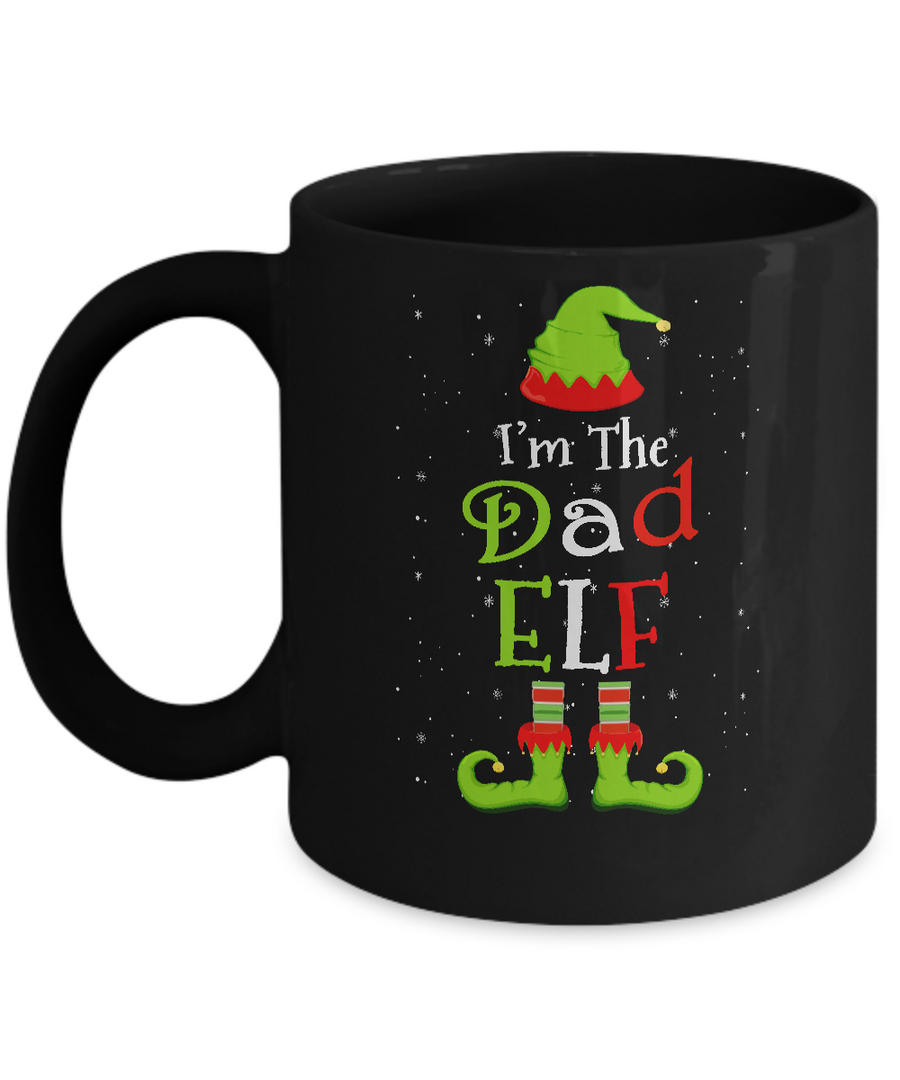 I'm The Dad Elf Family Matching Funny Christmas Group Gift Mug-Coffee Mug-11oz Mug-Black