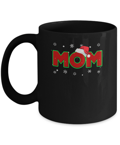 Mom Christmas Santa Ugly Sweater Gift Mug-Coffee Mug-11oz Mug-Black