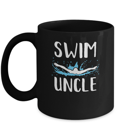 Swim Uncle Funny Swimming Birthday Gift Mug-Coffee Mug-11oz Mug-Black