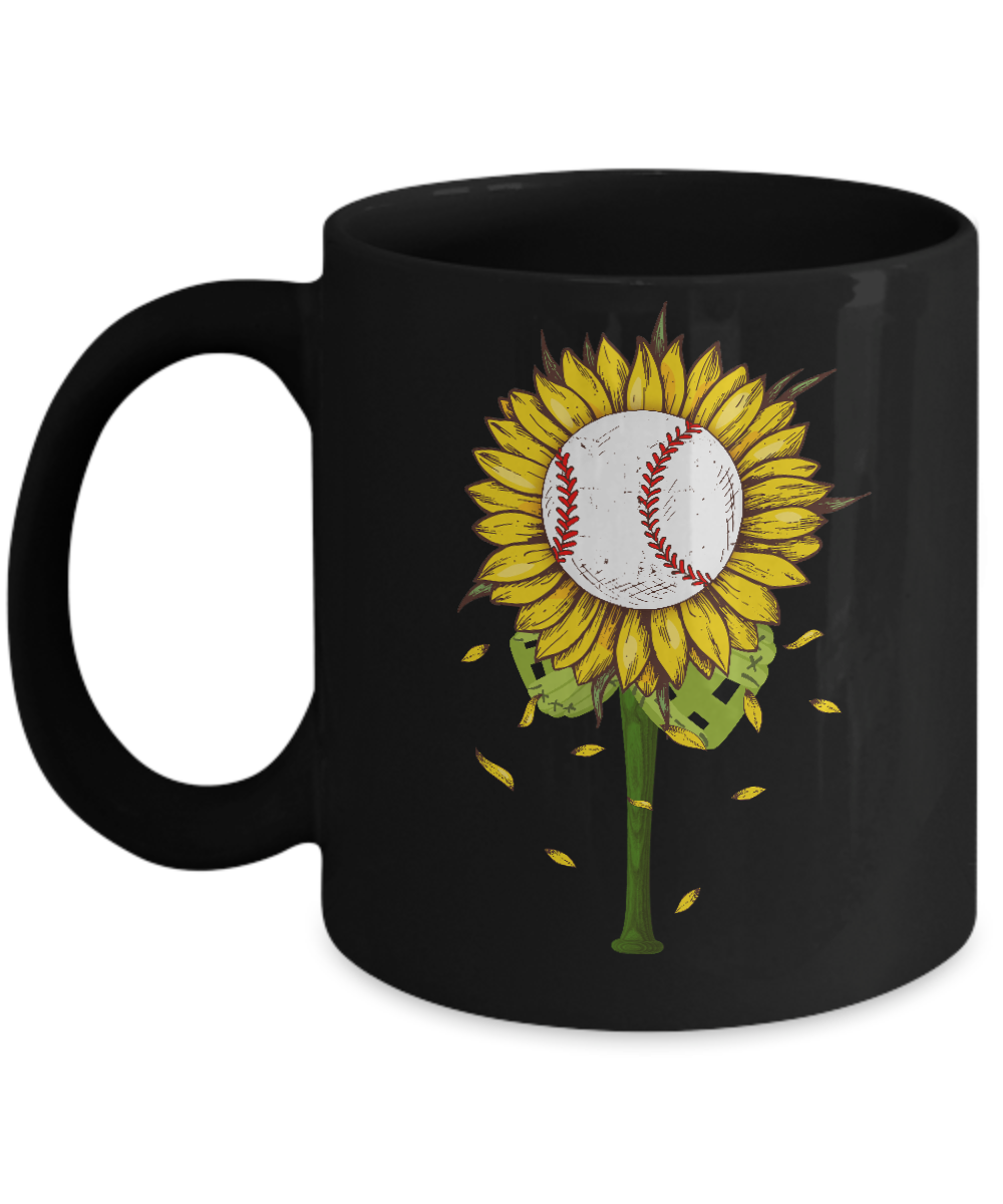 Sunflower Baseball Mom Daughter Lover Gift Mug