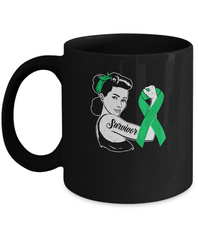 We Can Cure It Liver Cancer Green Awareness Survivor Mug-Coffee Mug-11oz Mug-Black