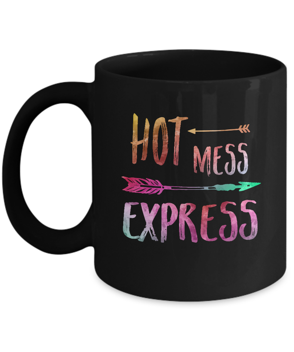 Hot Mess Express Mug-Coffee Mug-11oz Mug-Black