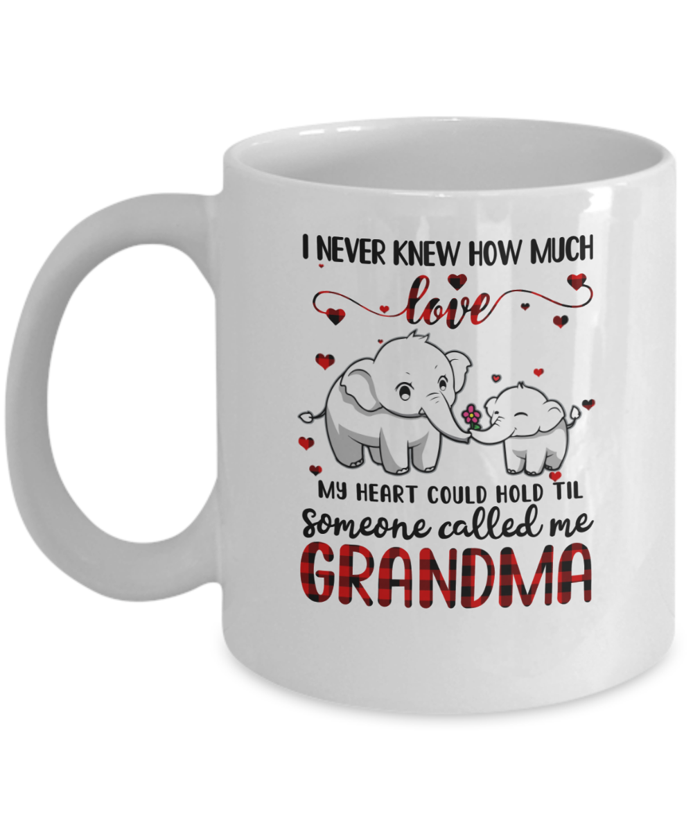 Someone Called Me Grandma Elephant Red Plaid Mother's Day Mug