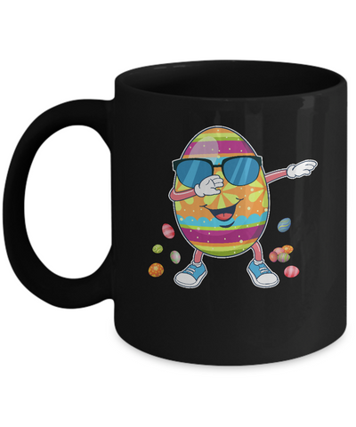 Easter Funny Birthday Dabbing Egg Gift Kids Mug-Coffee Mug-11oz Mug-Black