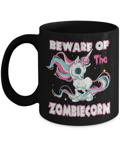 Beware Of The Zombiecorn Unicorn Mug-Coffee Mug-11oz Mug-Black