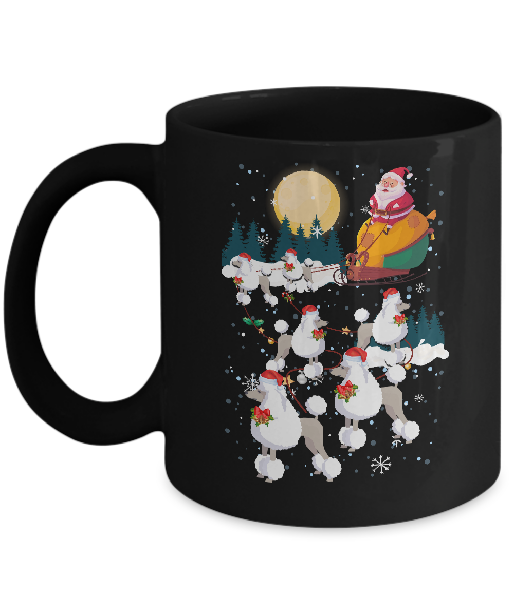 Dog Reindeer Poodle Christmas Gift Mug-Coffee Mug-11oz Mug-Black