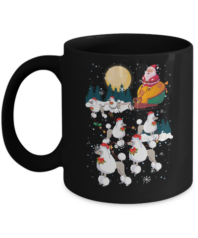 Dog Reindeer Poodle Christmas Gift Mug-Coffee Mug-11oz Mug-Black