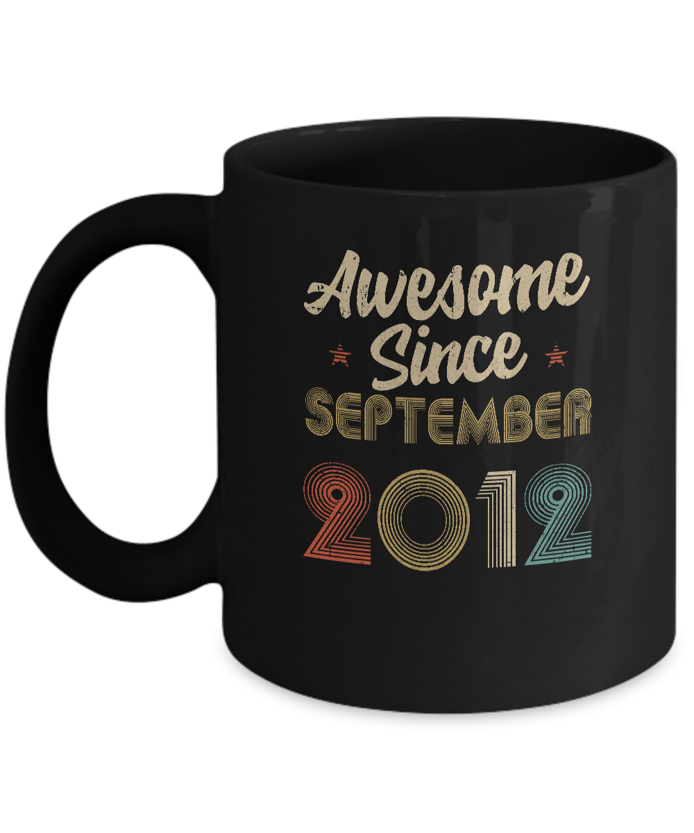 Awesome Since September 2012 Vintage 10th Birthday Gifts Mug