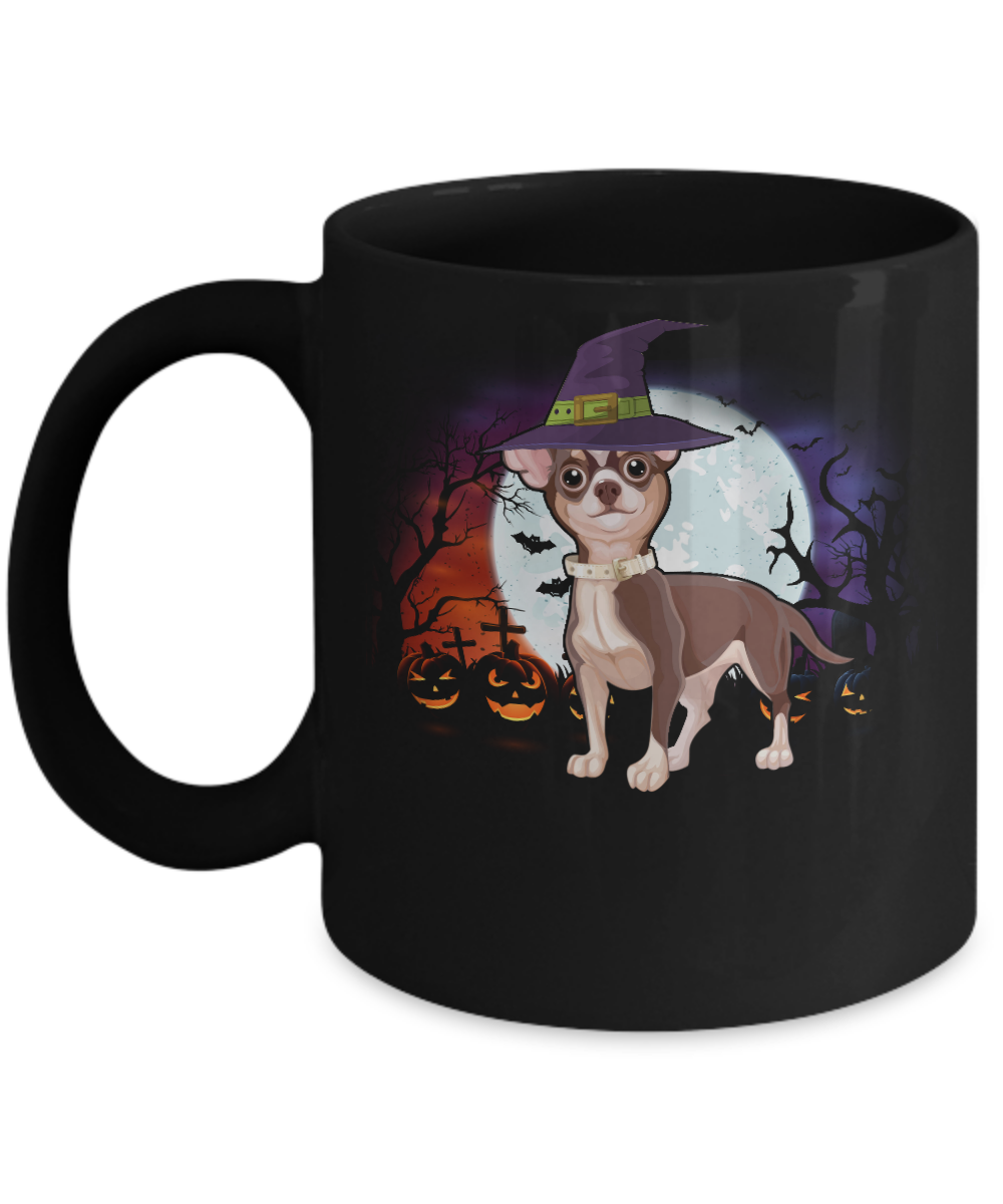 Cute Halloween Chihuahua Puppy Pumpkins Mug-Coffee Mug-11oz Mug-Black