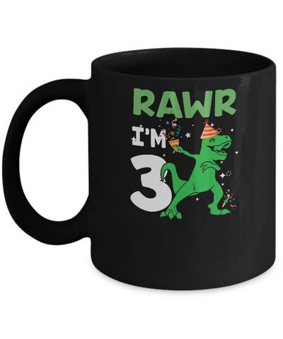 Rawr I'm 5 Birthday Gifts 2016 Dinosaur For Boys Youth Mug-Coffee Mug-11oz Mug-Black